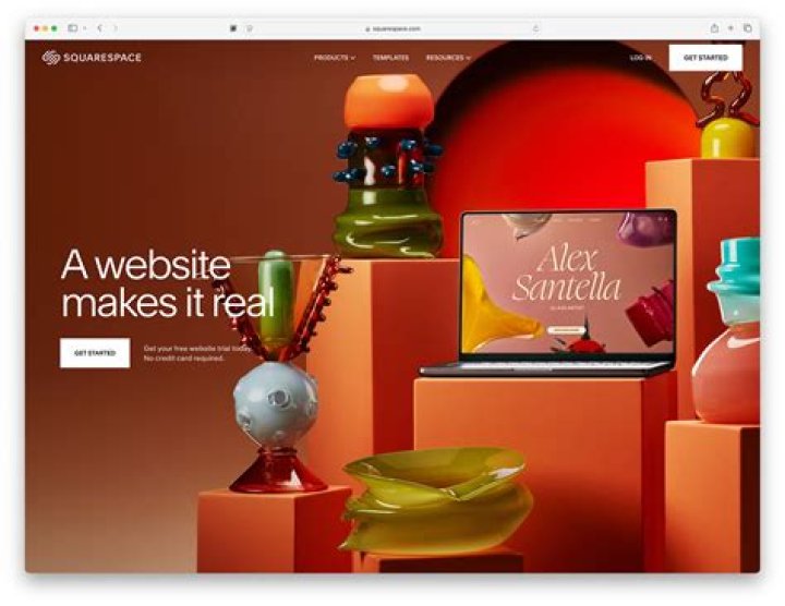 Squarespace website builder editor and page selector