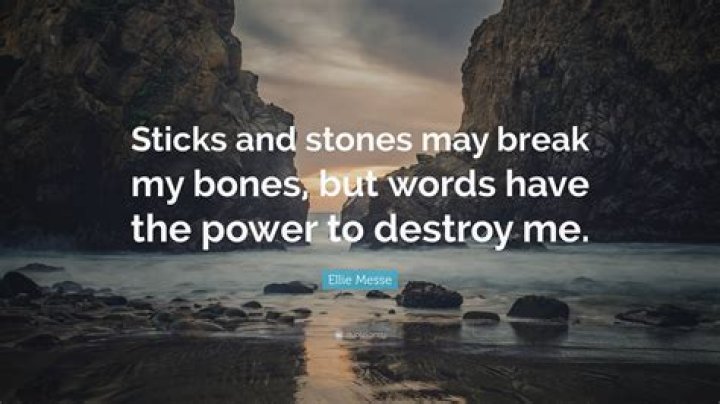 Sticks and Stones May Break My Bones, But Words Can Crush My Spirit