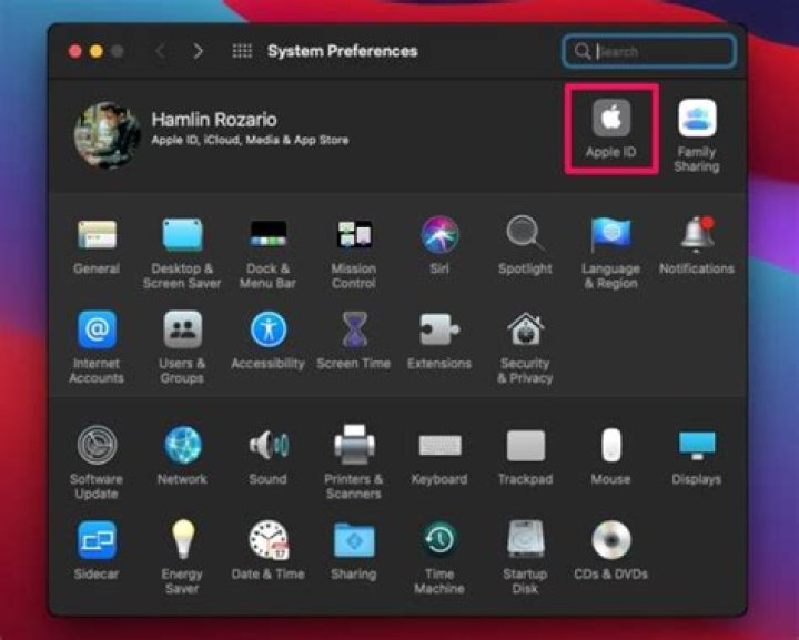System Preferences Panel 