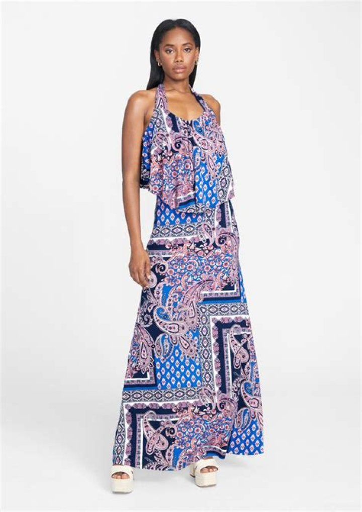 Tall Mya Halter Maxi Dress Alloy Apparel