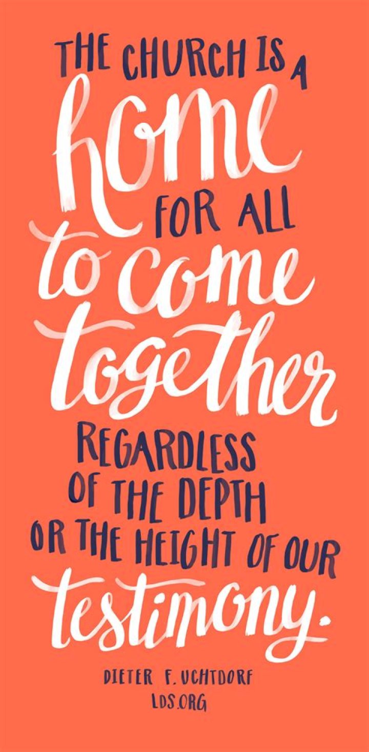 The Church is a home for all to come together, regardless of the depth