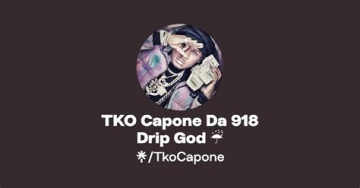 Tko Capone Aka 918 Drip God💧 YouTube