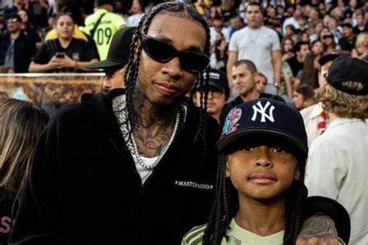Tyga takes son King Cairo to the Kids' Choice Awards Daily Mail Online