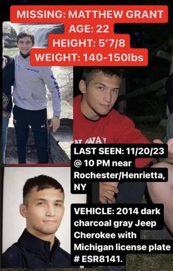 URGENT!! MISSING RIT STUDENT 22 YR OLD MATTHEW GRANT r/Rochester