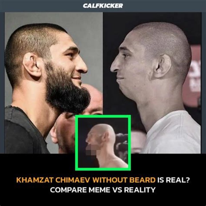 (Video) Hold up Khamzat Chimaev without beard is real? Compare Meme