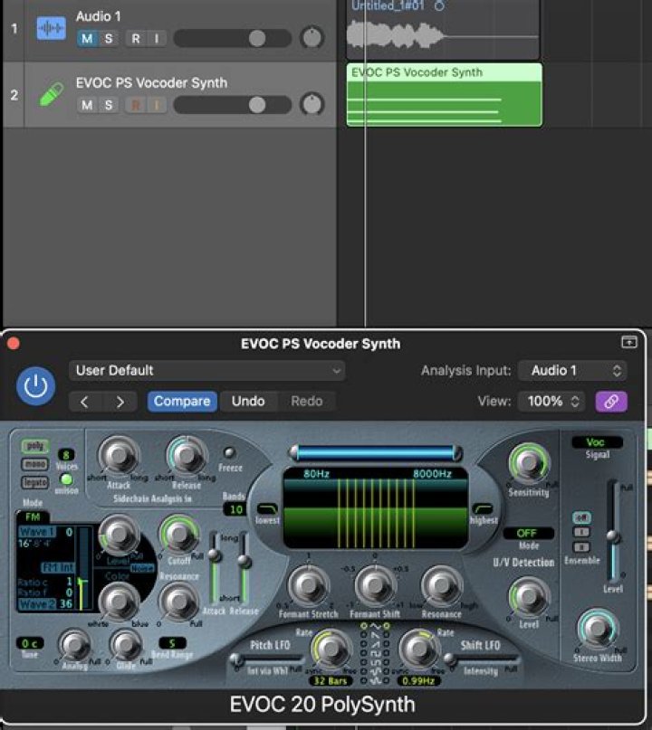 Vocoder Synth params