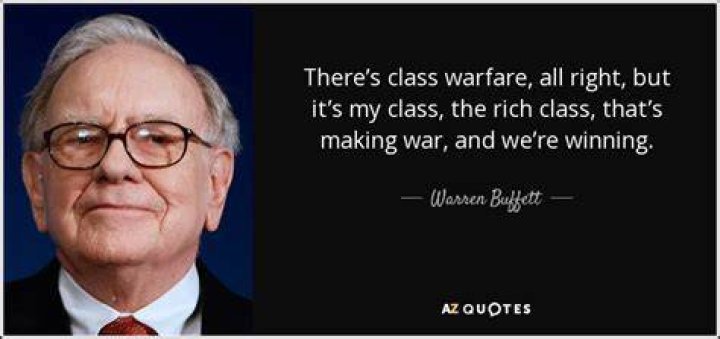warren buffett class war quote