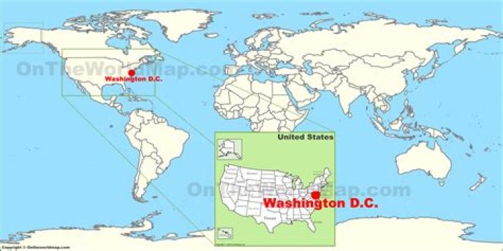 Washington Dc Located On A Map Washington State Map