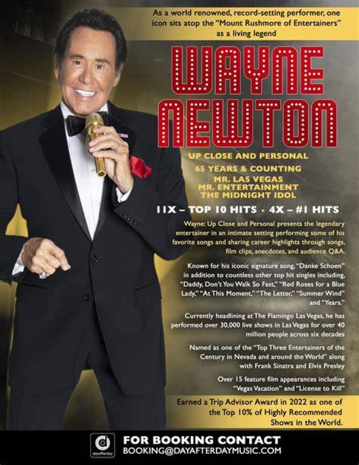 Wayne Newton to Return to Las Vegas Strip Pace.Vegas