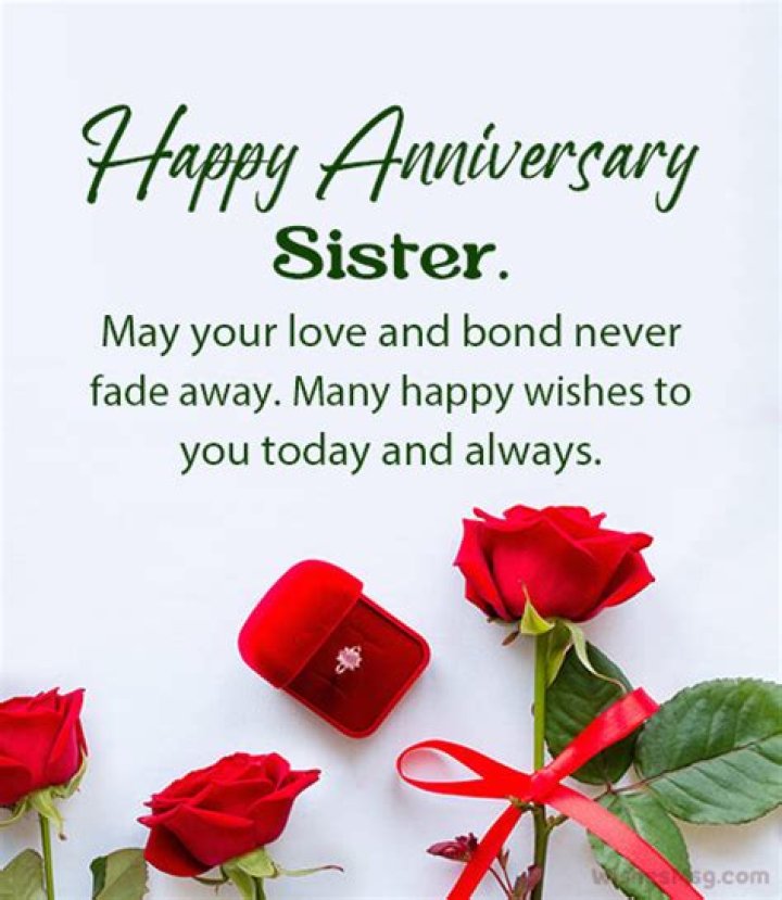 wedding anniversary wishes for sister, Best Anniversary wishes for
