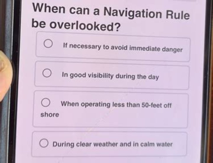 When can navigation rule be overlooked