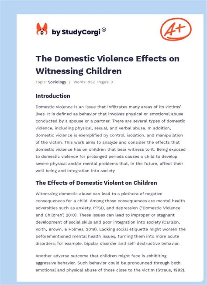 Witnessing Domestic Violence, Gscsix