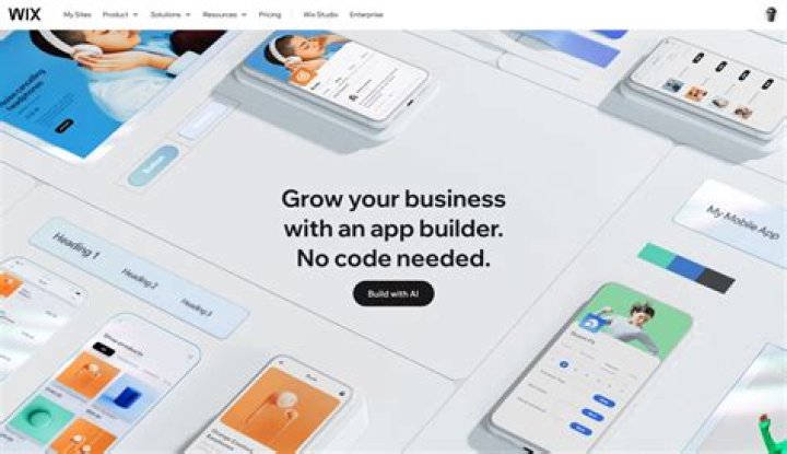 Wix website builder mobile user interface
