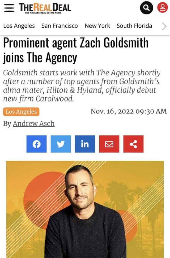 Zach Goldsmith's Wife: Insights Into The Agency